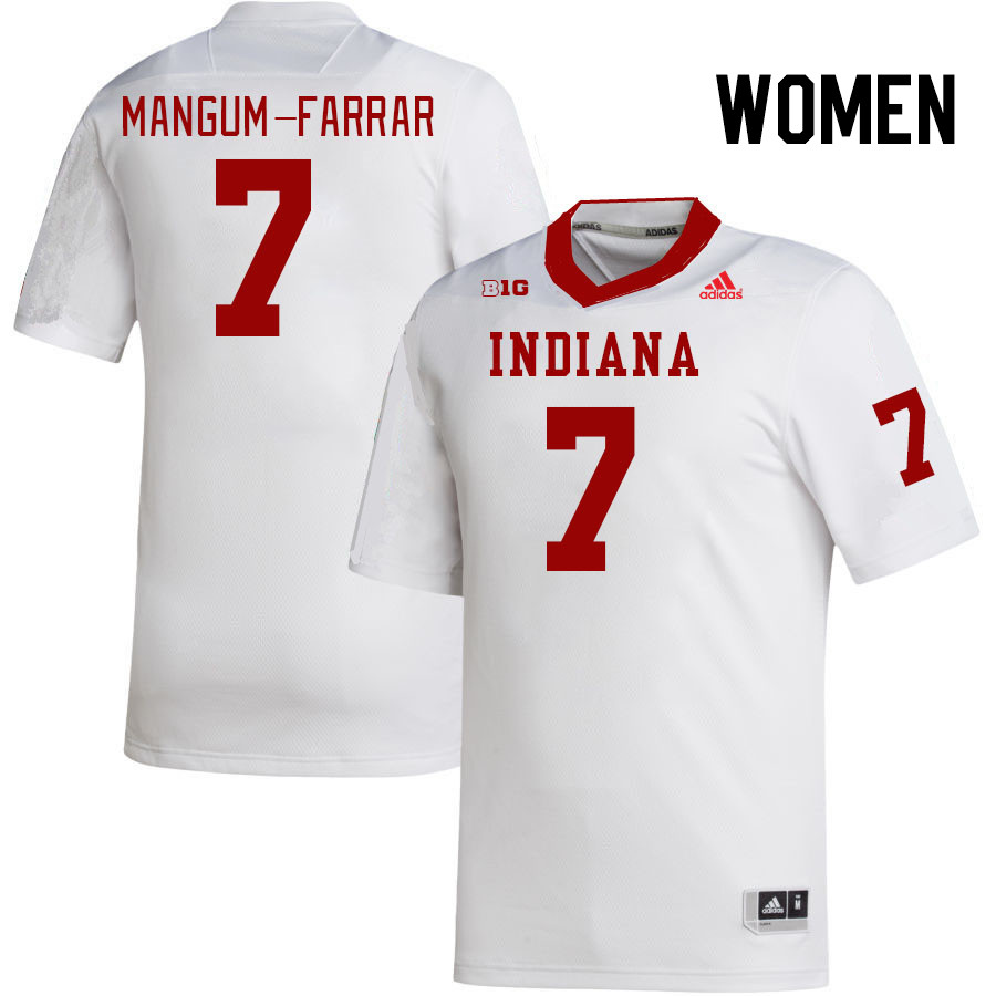 Women #7 Jacob Mangum-Farrar Indiana Hoosiers College Football Jerseys Stitched-White